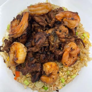 BBQ pork and Shrimp Fried Rice
